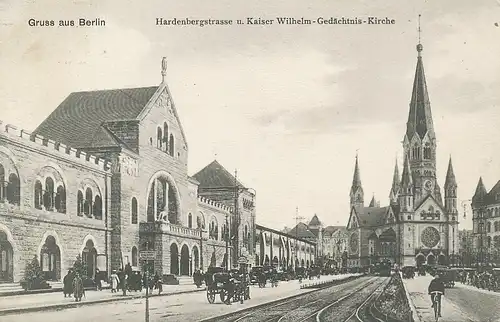 Berlin Hardenbergstraße und Kirche gl1926 117.724