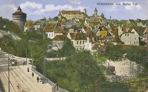 Nürnberg Panorama vom Hallertor feldpgl1915 124.414