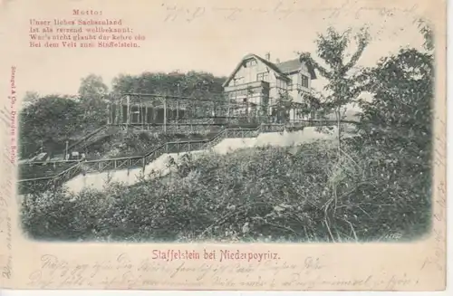 Staffelstein bei Niederpoyritz ReliefAK gl1901 86.396