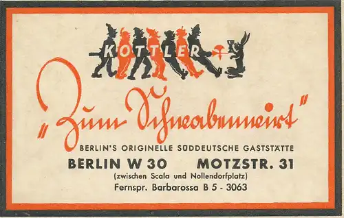 Berlin Kottler's "Zum Schwabenwirt" ngl 117.467