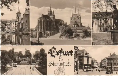 Erfurt die Blumenstadt Mehrbildkarte ngl B4374