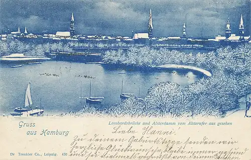 Hamburg Lombardsbrücke und Alsterdamm gl1901 116.414