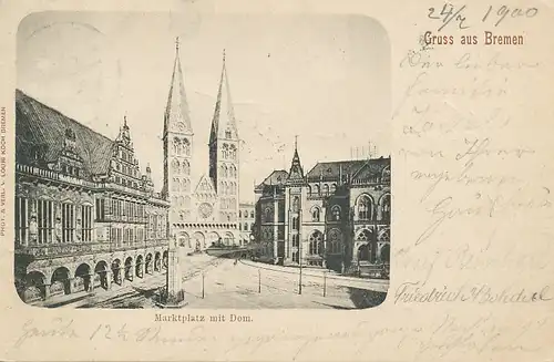 Bremen Marktplatz mit Dom gl1900 116.305