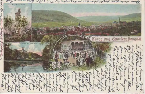 Sondershausen Litho Konzerthalle Panorama gl1907 92.805