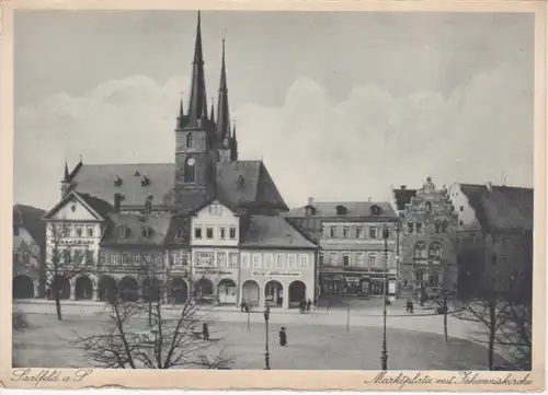 Saalfeld Marktplatz mit Johanniskirche ngl 88.604