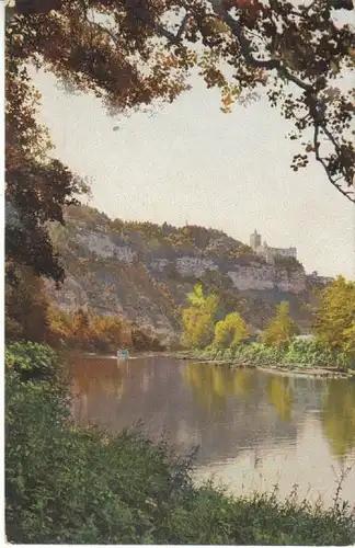 Burg über Flußtal (Donau?) gl1912 27.809