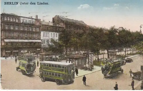 Berlin Unter den Linden DoppeldeckerTreff gl1928 B4865
