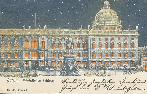 Berlin Schloss Glitzer-Karte gl1901 117.668