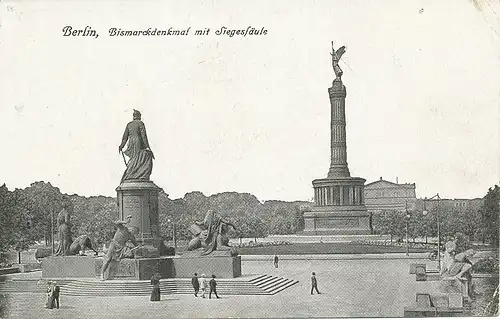 Berlin Bismarckdenkmal Siegessäule feldpgl1918 117.692