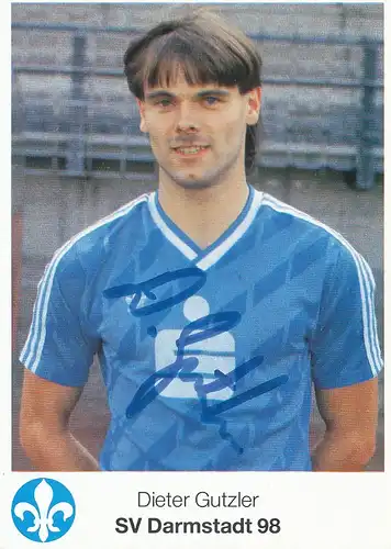 Fußball: SV Darmstadt Dieter Gutzler Werbekarte 112.070