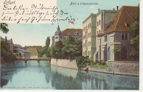 Erfurt Blick zur Casinobrücke gl1905 92.464