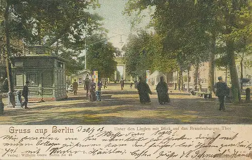 Berlin Unter den Linden Brandenburgertor gl1903 117.743