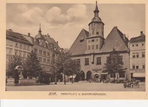 Jena Marktplatz und Bismarckbrunnen ngl 89.024