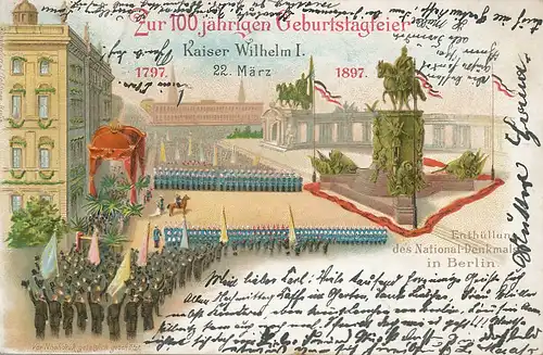 Berlin Geburtstagsfeier Kaiser Wilhelm gl1898 117.786