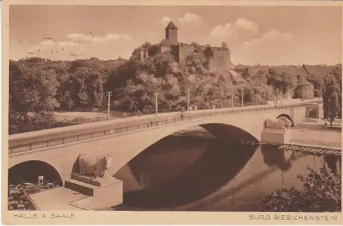 Halle/Saale Steinbrücke v.Giebichenstein gl1932 B4577