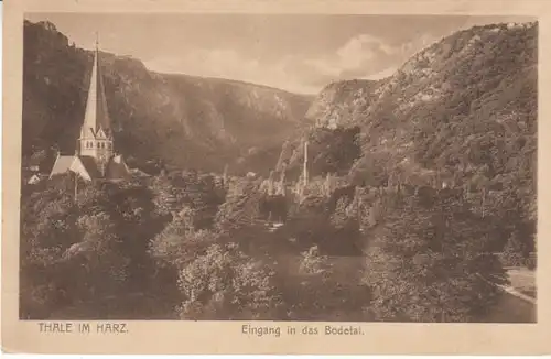 Thale/Harz Eingang in's Bodetal gl1925 B4499