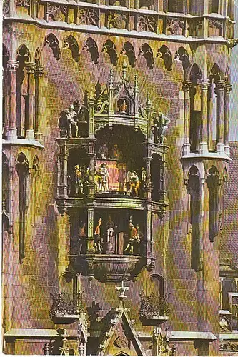 München Rathausturm Glockenspiel gl1962 C2369