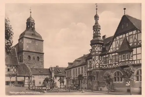 Harzgerode Marktplatz gl1936 91.730