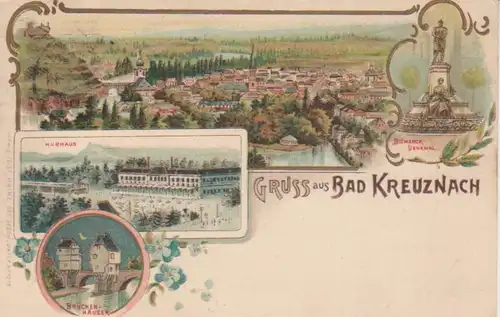 Bad Kreuznach Litho Kurhaus Totale gl1899 94.902