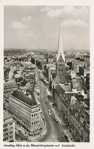 Hamburg Mönkelbergstraße mit Petrikirche ngl 118.283