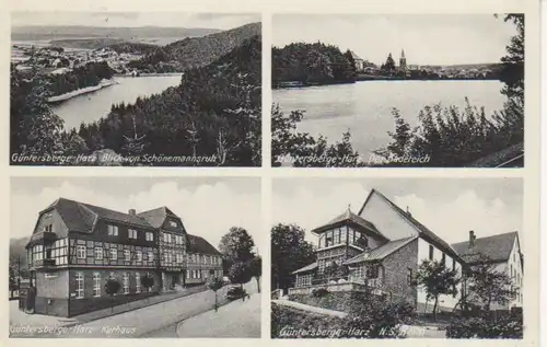 Güntersberge Badeteich Kurhaus Panorama gl1939 91.851