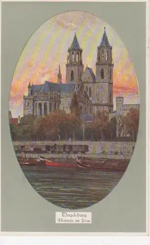 Magdeburg Elbansicht mit Dom gl1919 90.572