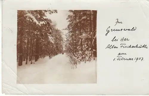 Berlin Grunewald bei d.alten Fischerhütte gl1907 B5103