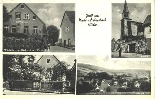 Nieder-Liebersbach Wirtschaft zur Krone gl1940 5.062