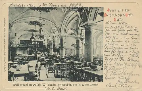 Berlin Weihenstephan-Bräu Gastraum gl1902 117.436