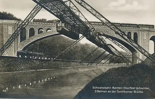 Elberfeld Sonnborner Brücke Drei Bahnen ngl 132.472