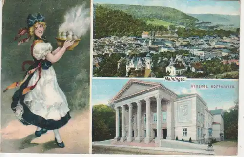 Meiningen Hoftheater Panorama gl1914 89.236