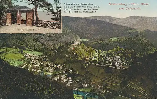 Schwarzburg Trippsteinhäuschen Panorama gl1922 118.948