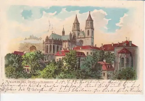 Magdeburg Dom von der Elbseite gl1903 90.482