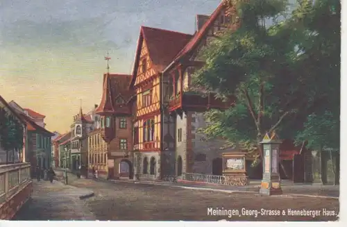 Meiningen Georgstraße Henneberger Haus gl1918 89.219