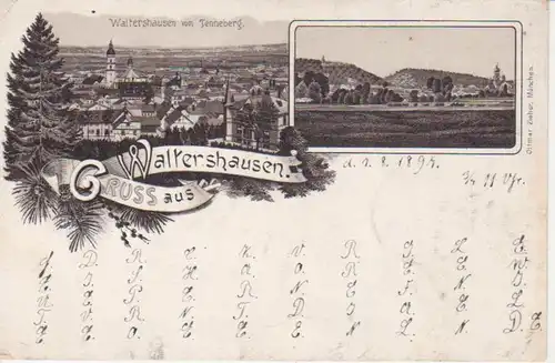 Waltershausen Litho Panorama gl1897 90.319