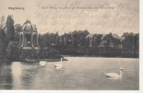 Magdeburg See Schützenhaus Marien-Insel gl1916 90.557