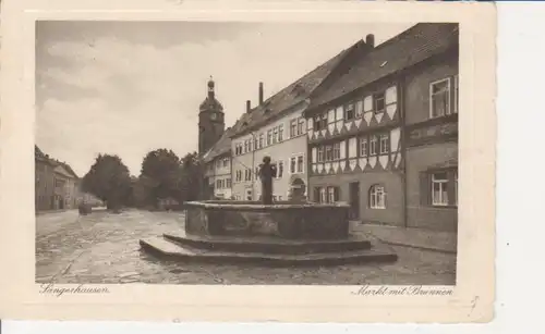 Sangerhausen Markt mit Brunnen gl1928 92.163