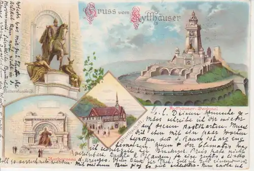 Kyffhäuser-Denkmal Litho Wirtschaft gl1897 92.187