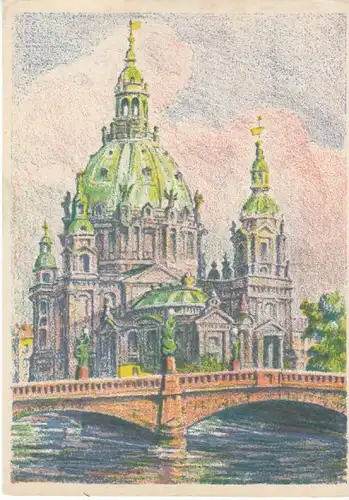 E.LANGKAU Berlin Dom Künstlerkarte ngl B4734