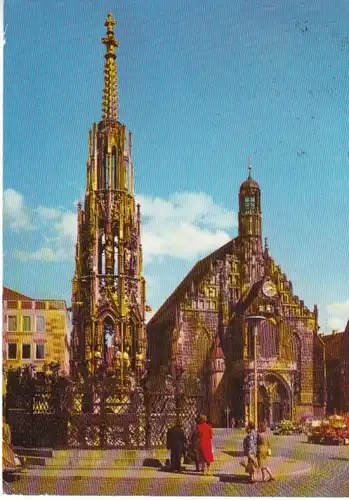 Nürnberg Schöner Brunnen und Frauenkirche gl1971 29.072