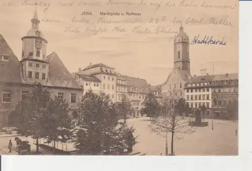 Jena Marktplatz und Rathaus gl1916 89.050