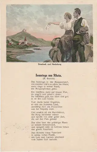 Sonntags am Rhein! Braubach, Marksburg gl1925 28.784