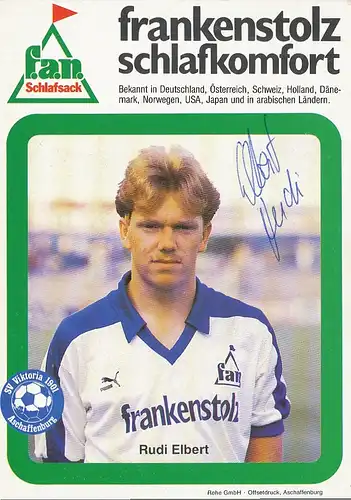Fußball: V. Aschaffenburg R. Elbert Werbekarte 111.936