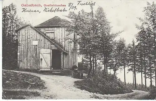 Gabelbach Goethe-Häuschen b.Ilmenau gl1909 C2304