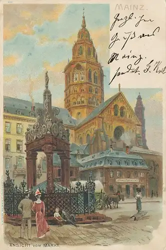 Mainz Ansicht vom Markt gl1901 130.746