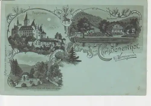 Wernigerode Litho Christianenthal Gasthaus ngl 91.076