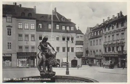 Gera Markt mit Simsonbrunnen gl1936 89.913