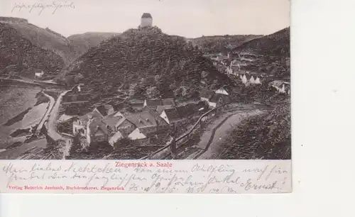Ziegenrück Panorama Reliefkarte gl1906 90.088