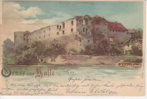 Halle a.S. Ruine Moritzburg gl1899 91.475