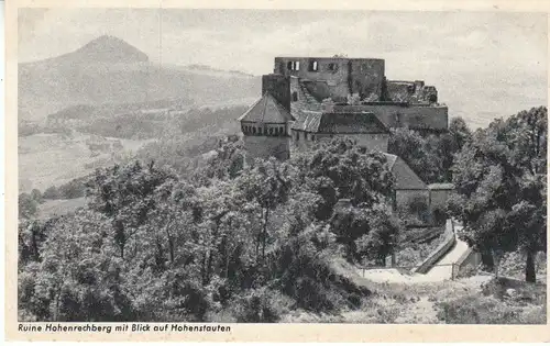 Ruine Hohenrechberg m.Blick>Hohenstaufen ngl 28.645